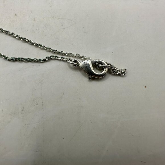 Silver Color Crystal Teardrop & Oval Pendant Necklace With Lobster Clasp Closure - Picture 4 of 6